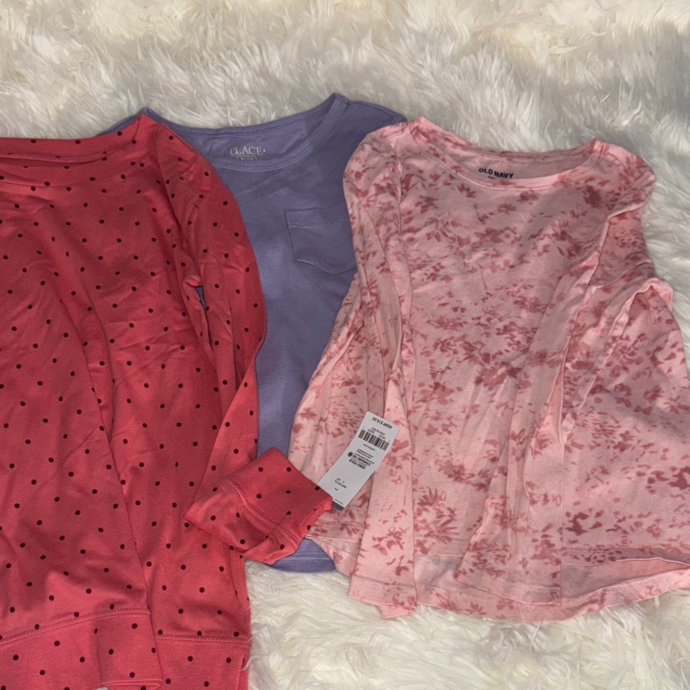 Old Navy Pink Tie-Dye Long Sleeve Tee